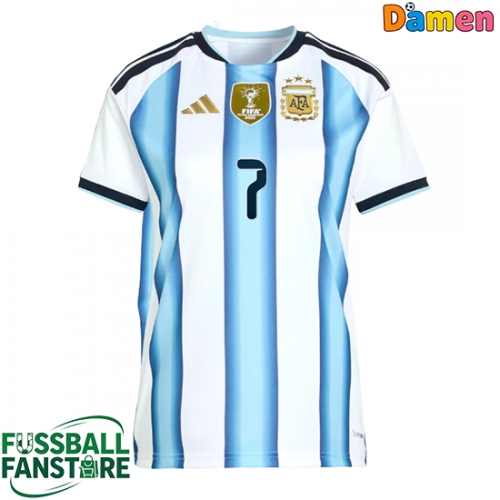 Argentinien Rodrigo De Paul #7 Replik Heimtrikot Damen WM 2026 Kurzarm